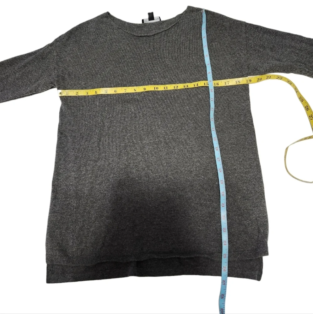 INC International concepts Women's M Tunic Sweater Gray